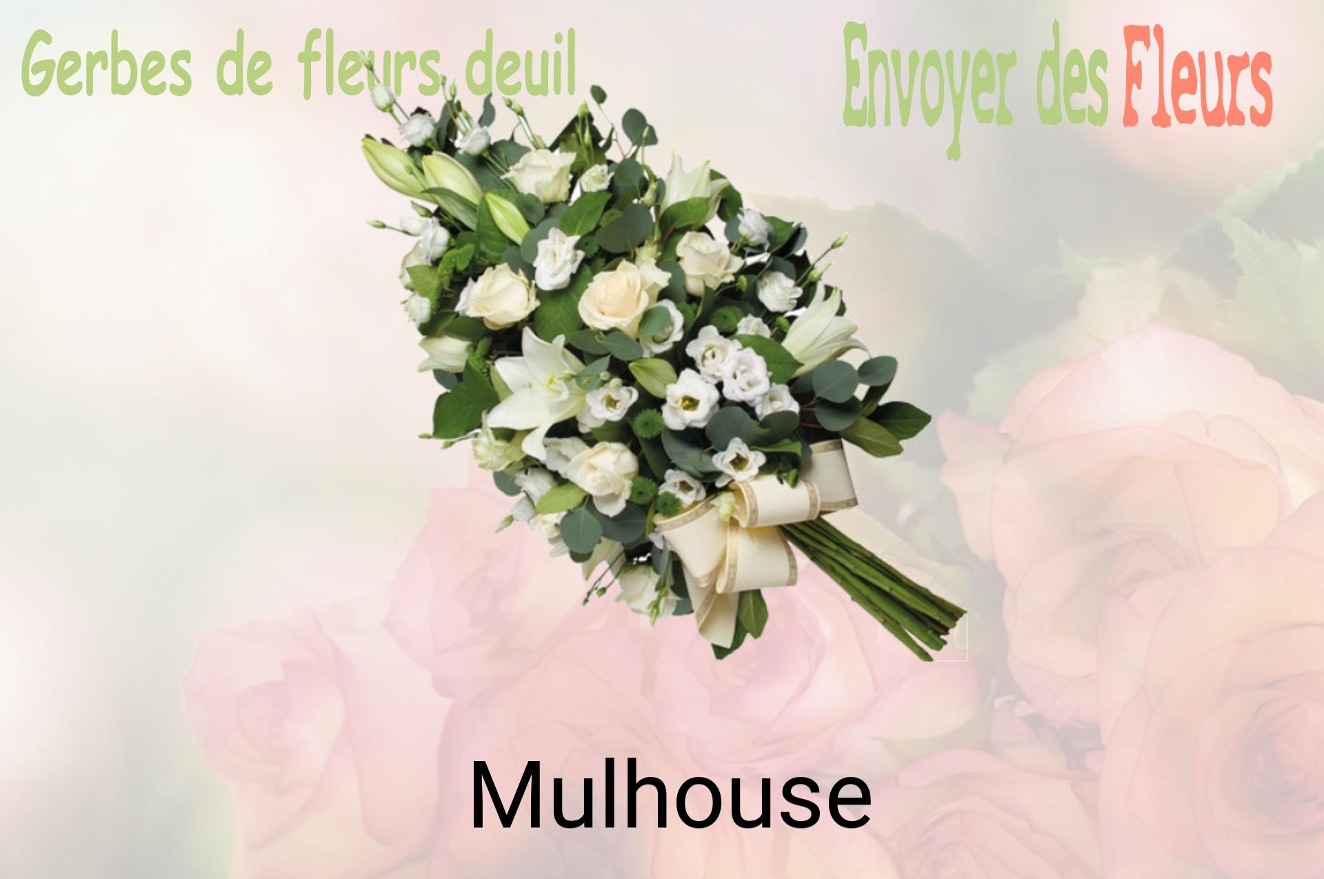 Gerbe de fleurs de deuil livrée à Mulhouse